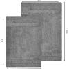 imageAnne Klein 2 Piece 100 Cotton Reverie Solid Bath Rug Set 17quot x 24quotampamp 20quot x 30quot Grey