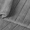imageAnne Klein 6Piece Reverie Towel Set 2 Bath Towels 2 Hand Towels 2 Wash Cloths 100 Cotton Light GreyLight Grey