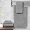 imageAnne Klein 6Piece Reverie Towel Set 2 Bath Towels 2 Hand Towels 2 Wash Cloths 100 Cotton Light GreyLight Grey