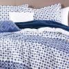 imageAnne Klein Isola Striped Comforter Set with Decorative Pillows FullQueen BlueFullQueen