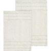 imageAnne Klein 2 Piece 100 Cotton Reverie Solid Bath Rug Set 17quot x 24quotampamp 20quot x 30quot White
