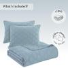 imageAnne Klein 100 Cotton Classic Diamond 3 Piece Quilt Set FullQueen Light Aqua