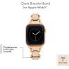 imageAnne Klein Fashion Chain Bracelet for Apple Watch Secure Adjustable Apple Watch Replacement Band Fits Most WristsBlush PinkRose Gold