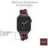 imageAnne Klein Fashion Chain Bracelet for Apple Watch Secure Adjustable Apple Watch Replacement Band Fits Most WristsBrown