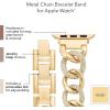 imageAnne Klein Fashion Chain Bracelet for Apple Watch Secure Adjustable Apple Watch Replacement Band Fits Most WristsGold