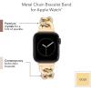 imageAnne Klein Fashion Chain Bracelet for Apple Watch Secure Adjustable Apple Watch Replacement Band Fits Most WristsGold