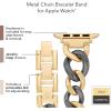 imageAnne Klein Fashion Chain Bracelet for Apple Watch Secure Adjustable Apple Watch Replacement Band Fits Most WristsGoldBlack