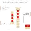 imageAnne Klein Fashion Chain Bracelet for Apple Watch Secure Adjustable Apple Watch Replacement Band Fits Most WristsGoldRed