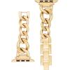 imageAnne Klein Fashion Chain Bracelet for Apple Watch Secure Adjustable Apple Watch Replacement Band Fits Most WristsGoldTone