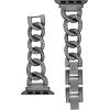 imageAnne Klein Fashion Chain Bracelet for Apple Watch Secure Adjustable Apple Watch Replacement Band Fits Most WristsGunmetal