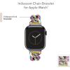 imageAnne Klein Fashion Chain Bracelet for Apple Watch Secure Adjustable Apple Watch Replacement Band Fits Most WristsIridescent Rainbow