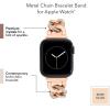 imageAnne Klein Fashion Chain Bracelet for Apple Watch Secure Adjustable Apple Watch Replacement Band Fits Most WristsRose Gold