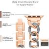 imageAnne Klein Fashion Chain Bracelet for Apple Watch Secure Adjustable Apple Watch Replacement Band Fits Most WristsRose GoldDark Gunmetal Grey