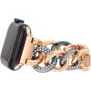 imageAnne Klein Fashion Chain Bracelet for Apple Watch Secure Adjustable Apple Watch Replacement Band Fits Most WristsRose GoldDark Gunmetal Grey