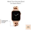 imageAnne Klein Fashion Chain Bracelet for Apple Watch Secure Adjustable Apple Watch Replacement Band Fits Most WristsRose GoldTone
