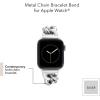 imageAnne Klein Fashion Chain Bracelet for Apple Watch Secure Adjustable Apple Watch Replacement Band Fits Most WristsSilver