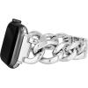 imageAnne Klein Fashion Chain Bracelet for Apple Watch Secure Adjustable Apple Watch Replacement Band Fits Most WristsSilver
