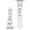 imageAnne Klein Fashion Chain Bracelet for Apple Watch Secure Adjustable Apple Watch Replacement Band Fits Most WristsSilver