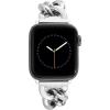 imageAnne Klein Fashion Chain Bracelet for Apple Watch Secure Adjustable Apple Watch Replacement Band Fits Most WristsSilver