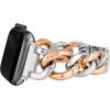 imageAnne Klein Fashion Chain Bracelet for Apple Watch Secure Adjustable Apple Watch Replacement Band Fits Most WristsSilverRose Gold