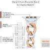 imageAnne Klein Fashion Chain Bracelet for Apple Watch Secure Adjustable Apple Watch Replacement Band Fits Most WristsSilverRose Gold