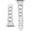 imageAnne Klein Fashion Chain Bracelet for Apple Watch Secure Adjustable Apple Watch Replacement Band Fits Most WristsSilverTone