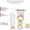 imageAnne Klein Fashion Chain Bracelet for Apple Watch Secure Adjustable Apple Watch Replacement Band Fits Most WristsTwo Tone