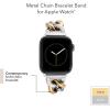 imageAnne Klein Fashion Chain Bracelet for Apple Watch Secure Adjustable Apple Watch Replacement Band Fits Most WristsTwo Tone