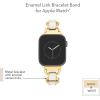 imageAnne Klein Fashion Chain Bracelet for Apple Watch Secure Adjustable Apple Watch Replacement Band Fits Most WristsWhiteGold