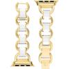 imageAnne Klein Fashion Chain Bracelet for Apple Watch Secure Adjustable Apple Watch Replacement Band Fits Most WristsWhiteGold