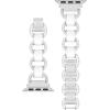 imageAnne Klein Fashion Chain Bracelet for Apple Watch Secure Adjustable Apple Watch Replacement Band Fits Most WristsWhiteSilver