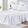 imageAnne Klein Luxurious 4PC King Size Sheet Set  Breathable Cooling ampamp Hotel Quality Sheets for Men and Women  Deep Pocket EasyFit and WrinkleFree  White OekoTex Certified Bed SheetWhite