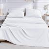 imageAnne Klein Luxurious 4PC King Size Sheet Set  Breathable Cooling ampamp Hotel Quality Sheets for Men and Women  Deep Pocket EasyFit and WrinkleFree  White OekoTex Certified Bed SheetWhite