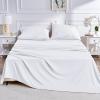 imageAnne Klein Luxurious 4PC King Size Sheet Set  Breathable Cooling ampamp Hotel Quality Sheets for Men and Women  Deep Pocket EasyFit and WrinkleFree  White OekoTex Certified Bed SheetWhite