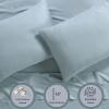 imageAnne Klein Reverie 100 Cotton Solid Sheet Set Twin BlueGreyBluegrey