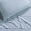 imageAnne Klein Reverie 100 Cotton Solid Sheet Set Twin BlueGreyBluegrey