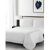imageAnne Klein Reverie 100 Cotton Solid Sheet Set Twin BlueGreyWhite