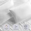 imageAnne Klein Reverie 100 Cotton Solid Sheet Set Twin BlueGreyWhite