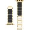 imageAnne Klein Rubberized Fashion Bracelet for Apple Watch Secure Adjustable Apple Watch Replacement Band Fits Most WristsBlackGold