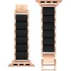 imageAnne Klein Rubberized Fashion Bracelet for Apple Watch Secure Adjustable Apple Watch Replacement Band Fits Most WristsBlackRose Gold