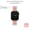 imageAnne Klein Rubberized Fashion Bracelet for Apple Watch Secure Adjustable Apple Watch Replacement Band Fits Most WristsBlush PinkRose Gold