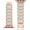 imageAnne Klein Rubberized Fashion Bracelet for Apple Watch Secure Adjustable Apple Watch Replacement Band Fits Most WristsCreamRose Gold