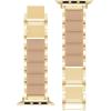 imageAnne Klein Rubberized Fashion Bracelet for Apple Watch Secure Adjustable Apple Watch Replacement Band Fits Most WristsGoldTaupe