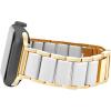 imageAnne Klein Rubberized Fashion Bracelet for Apple Watch Secure Adjustable Apple Watch Replacement Band Fits Most WristsGoldWhite