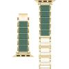 imageAnne Klein Rubberized Fashion Bracelet for Apple Watch Secure Adjustable Apple Watch Replacement Band Fits Most WristsGreenGold