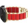imageAnne Klein Rubberized Fashion Bracelet for Apple Watch Secure Adjustable Apple Watch Replacement Band Fits Most WristsRedGold