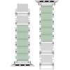 imageAnne Klein Rubberized Fashion Bracelet for Apple Watch Secure Adjustable Apple Watch Replacement Band Fits Most WristsSilverMint