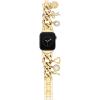imageAnne Klein Fashion Chain Bracelet for Apple Watch Secure Adjustable Apple Watch Replacement Band Fits Most WristsGold with Charms