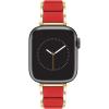 imageAnne Klein Rubberized Fashion Bracelet for Apple Watch Secure Adjustable Apple Watch Replacement Band Fits Most WristsRedGold