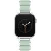 imageAnne Klein Rubberized Fashion Bracelet for Apple Watch Secure Adjustable Apple Watch Replacement Band Fits Most WristsSilverMint